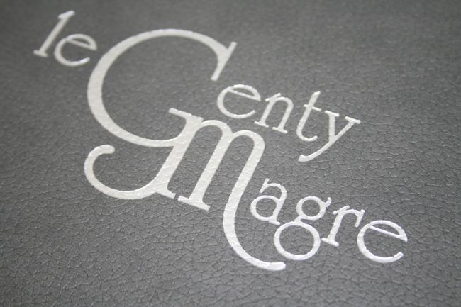 Menu en Simili-cuir - Marquage argent